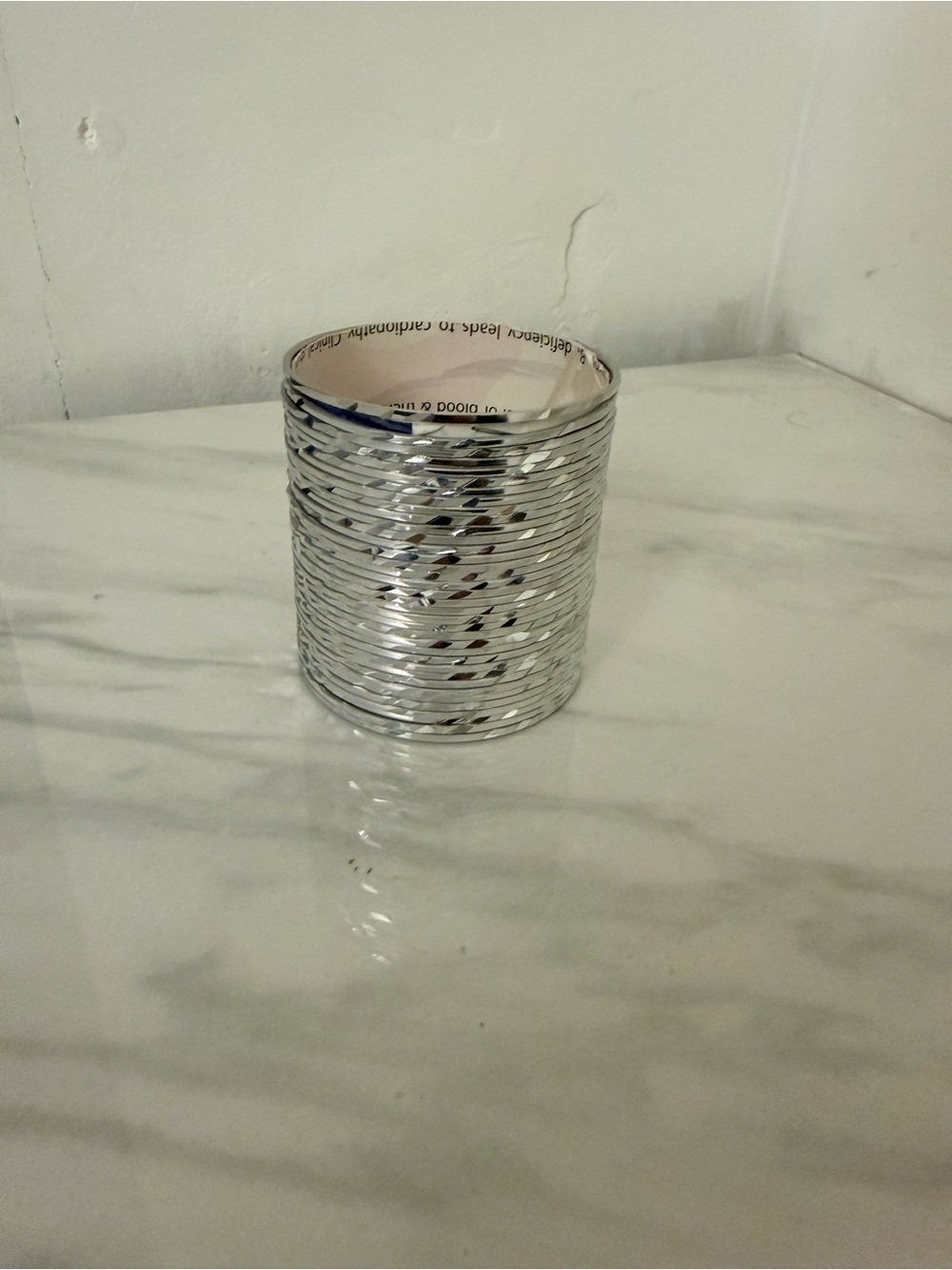 Silver Ribbed 36 Bangles
